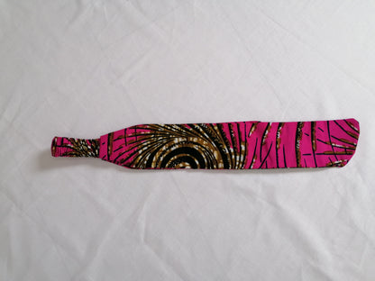 Pink Ankara front tied headband - MARAJJAS