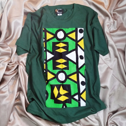 T-shirt in green with green Samakaka - MARAJJAS