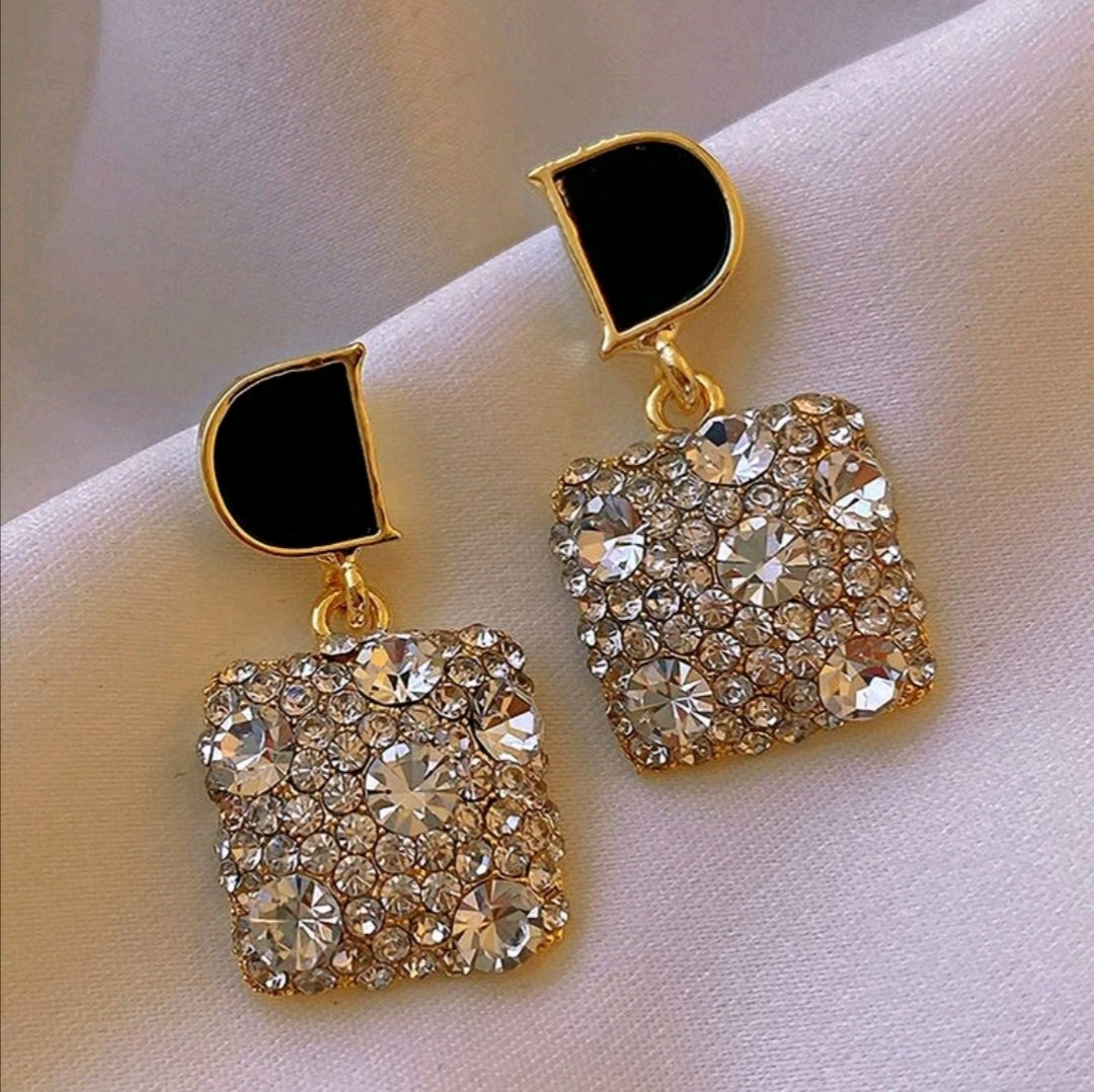 Rhinestone drop earring - MARAJJAS